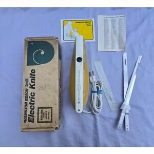 Vintage Hamilton Beach Scovill Electric Knife Model 275W White Box Manual Tested